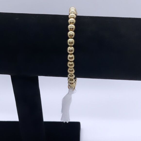 NWT Wool + Pepper Co. Gold Tassel Bracelet - Picture 6 of 6